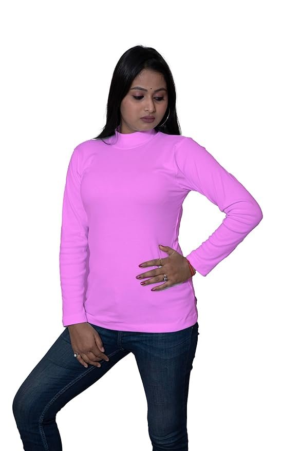 Mock Neck Full Sleeve – Pink