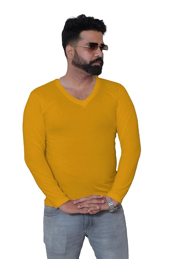 V-Neck Full Sleeve – Mustard